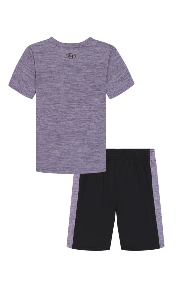 Under Armour Kids' Performance Tech Moves T-Shirt & Shorts Set, Alternate, color, Purple Crest