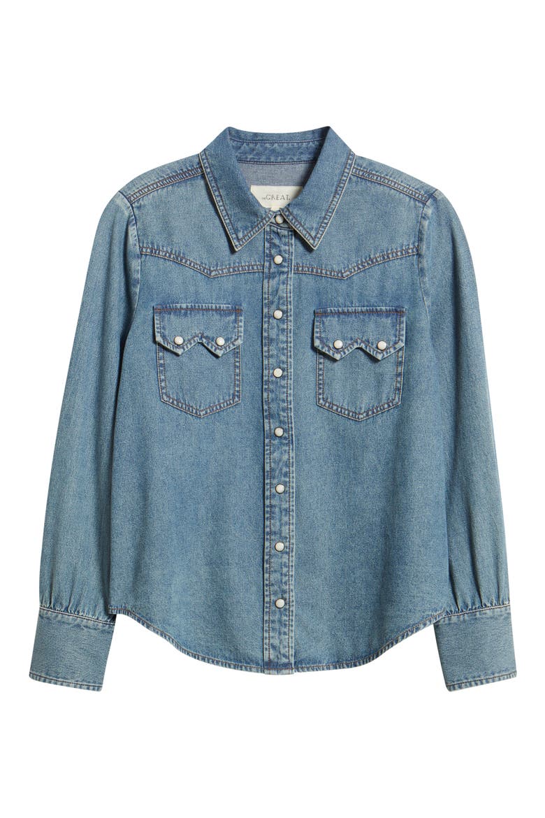 Howdy Denim Shirt, Alternate, color, OLDHAM WASH