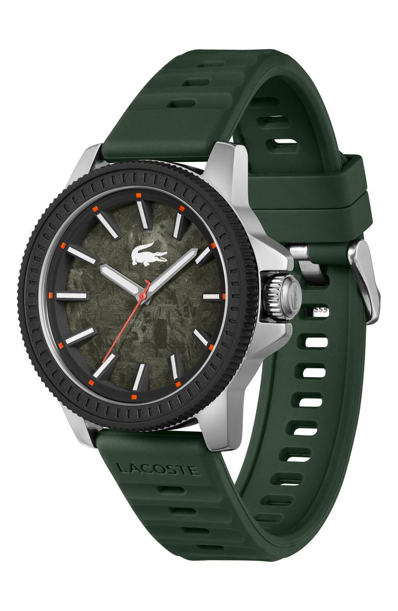 Lacoste Highkey Silicone Strap Watch, 43mm, Alternate, color, 