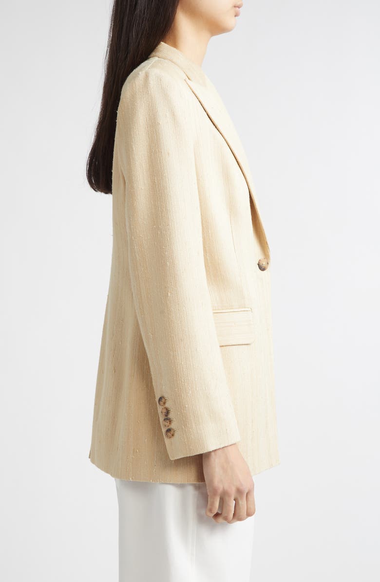 PARTOW Bow Silk Blend Jacket, Alternate, color, Sand