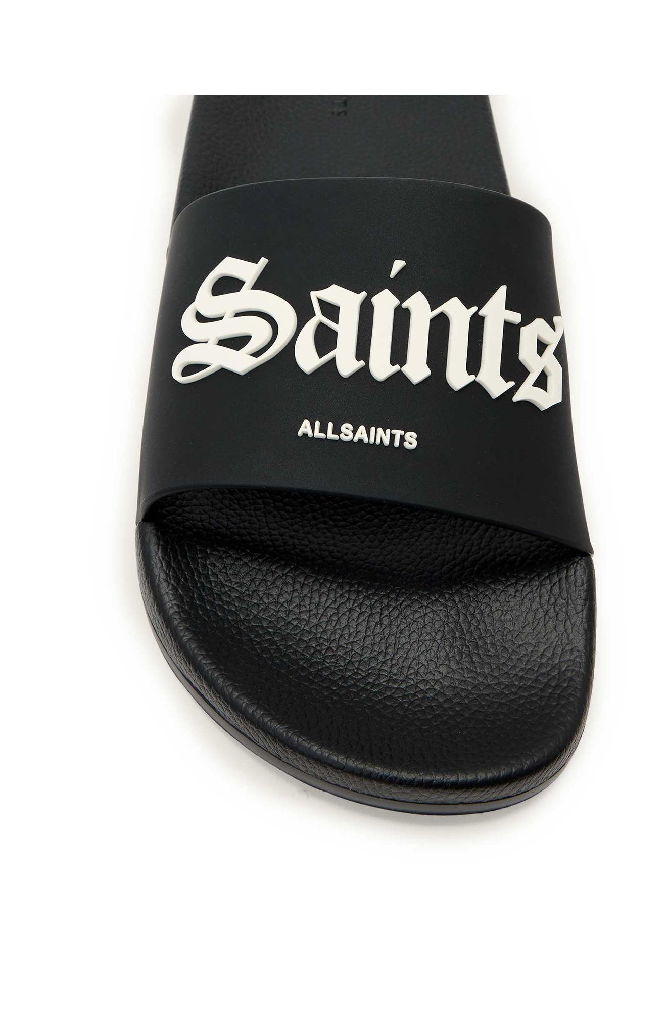 AllSaints Saint Slide Sandal, Alternate, color, Black