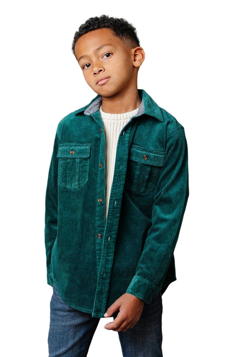 Hope & Henry Boys' Organic Corduroy Flap Pocket Shirt, Kids, Alternate, color, 