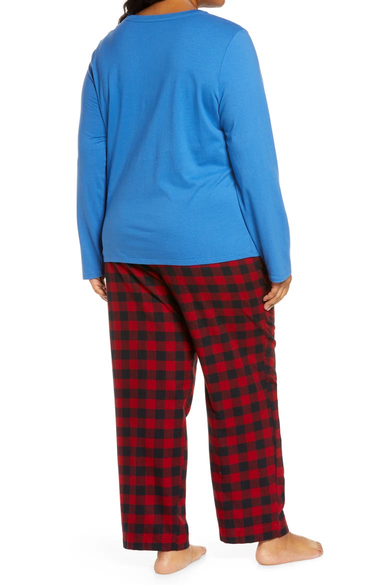 Camp Logo Graphic Pajamas, Alternate, color, BRIGHT BLUE