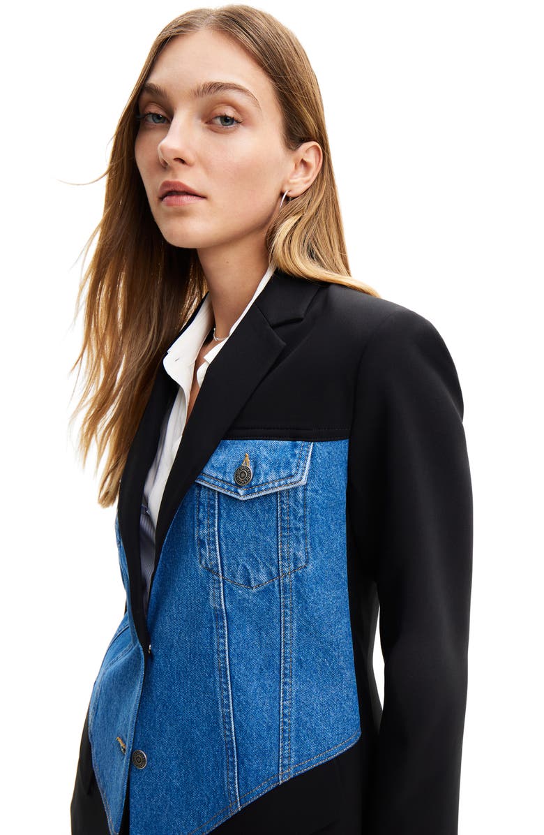 Desigual Hybrid Trucker Blazer, Alternate, color,