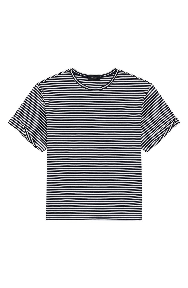 Theory Stripe Cotton T-Shirt, Alternate, color, 