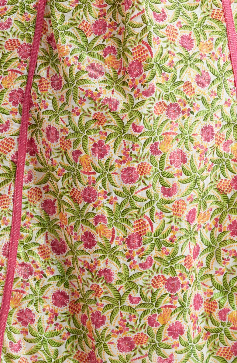 Poupette St Barth Cycas Print Cover-Up Dress, Alternate, color, Pink Honolulu