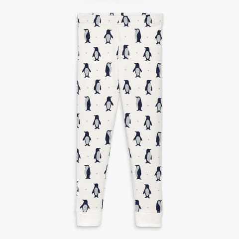 Kids Organic Long Sleeve Pj Pant In Holiday Animal Friends (Toddler, Little Kid, Big Kid)