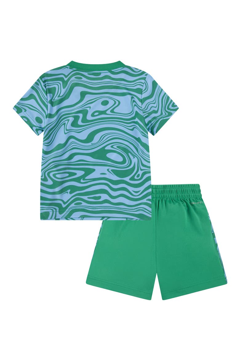 Kids' Dri-FIT Graphic Tee & Shorts Set, Alternate, color, STADIUM GREEN