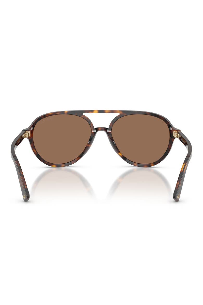55mm Pilot Sunglasses, Alternate, color, HAVANA / DARK BROWN