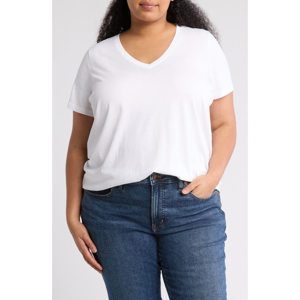 Shop Madewell Soft Fade Cotton T-shirt In White