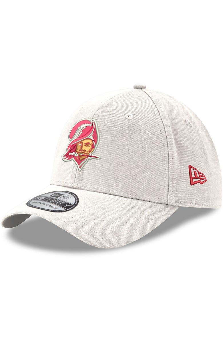 New Era Men's New Era White Tampa Bay Buccaneers Throwback Logo Iced II 39THIRTY Flex Hat, Main, color, 