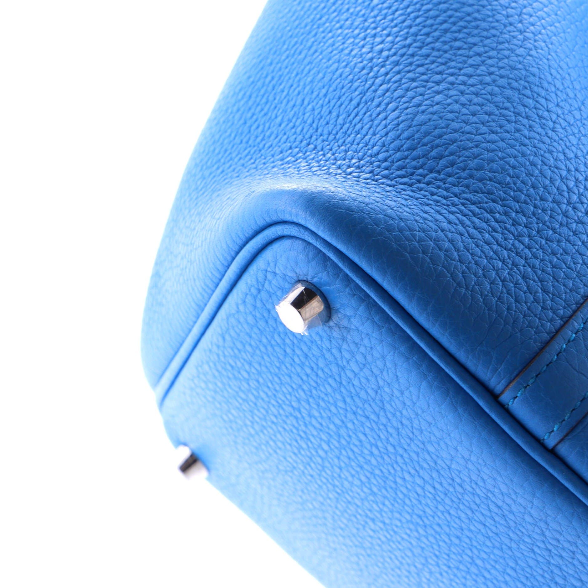 Pre-Owned Hermes Picotin Lock Bag Clemence PM, Alternate, color, Bleu Zanzibar