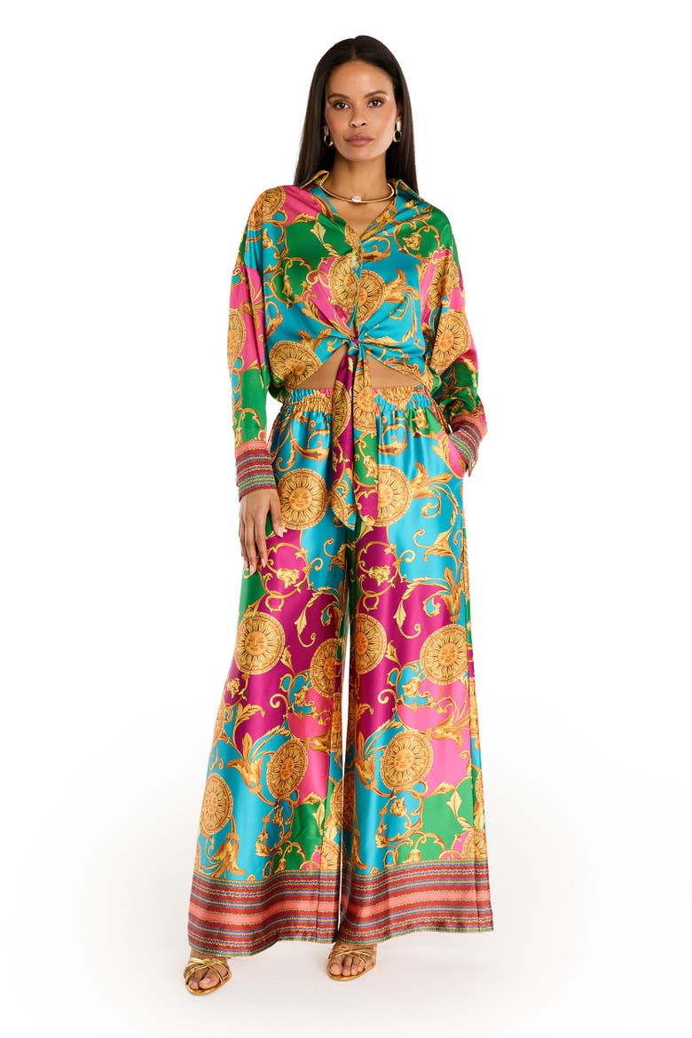 Marcia Silk Pant, Alternate, color, Dolce Sun