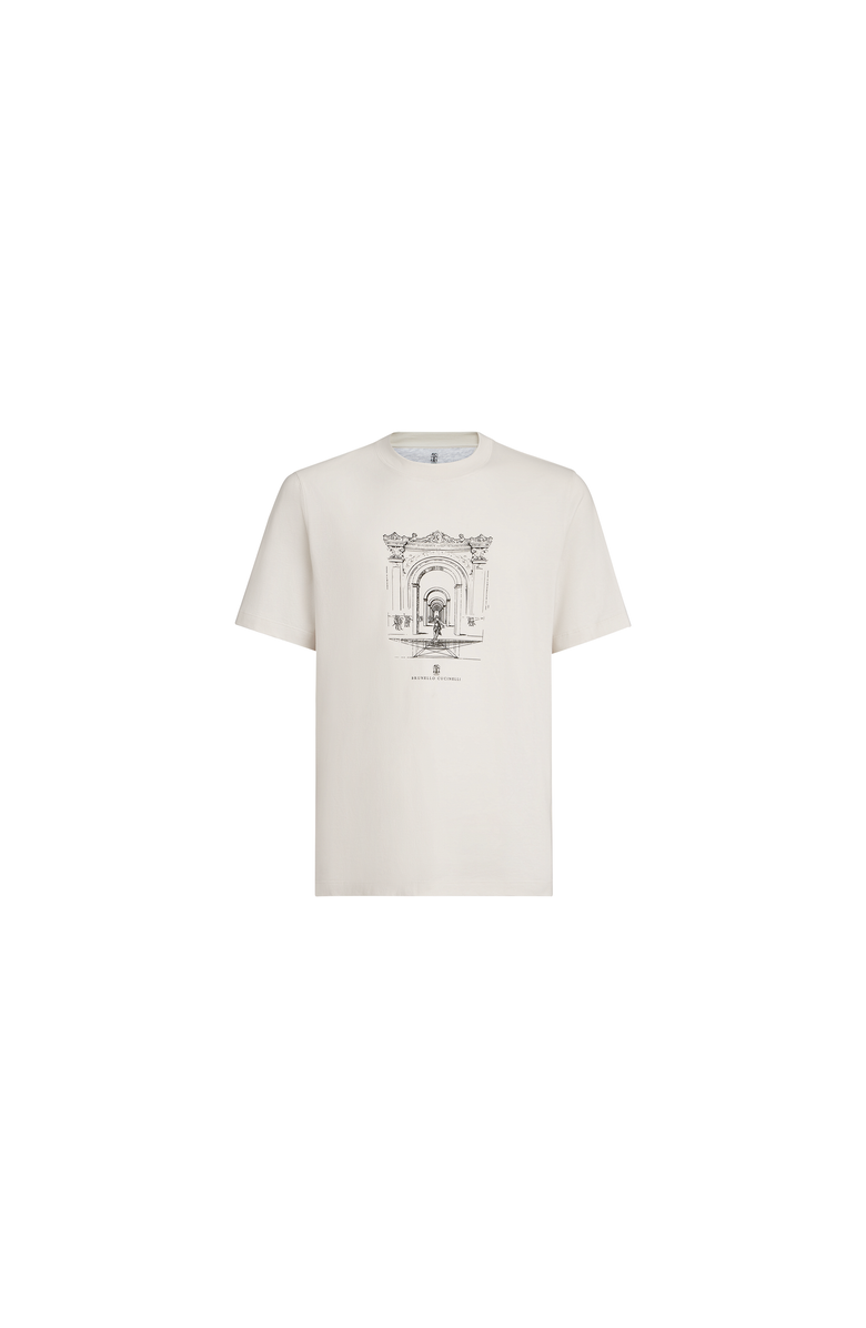 Brunello Cucinelli T-shirt with print, Alternate, color, White