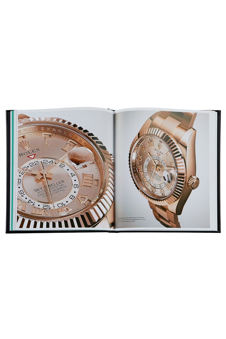 The Book of Rolex Leather Coffee Table Book, Alternate, color, Black