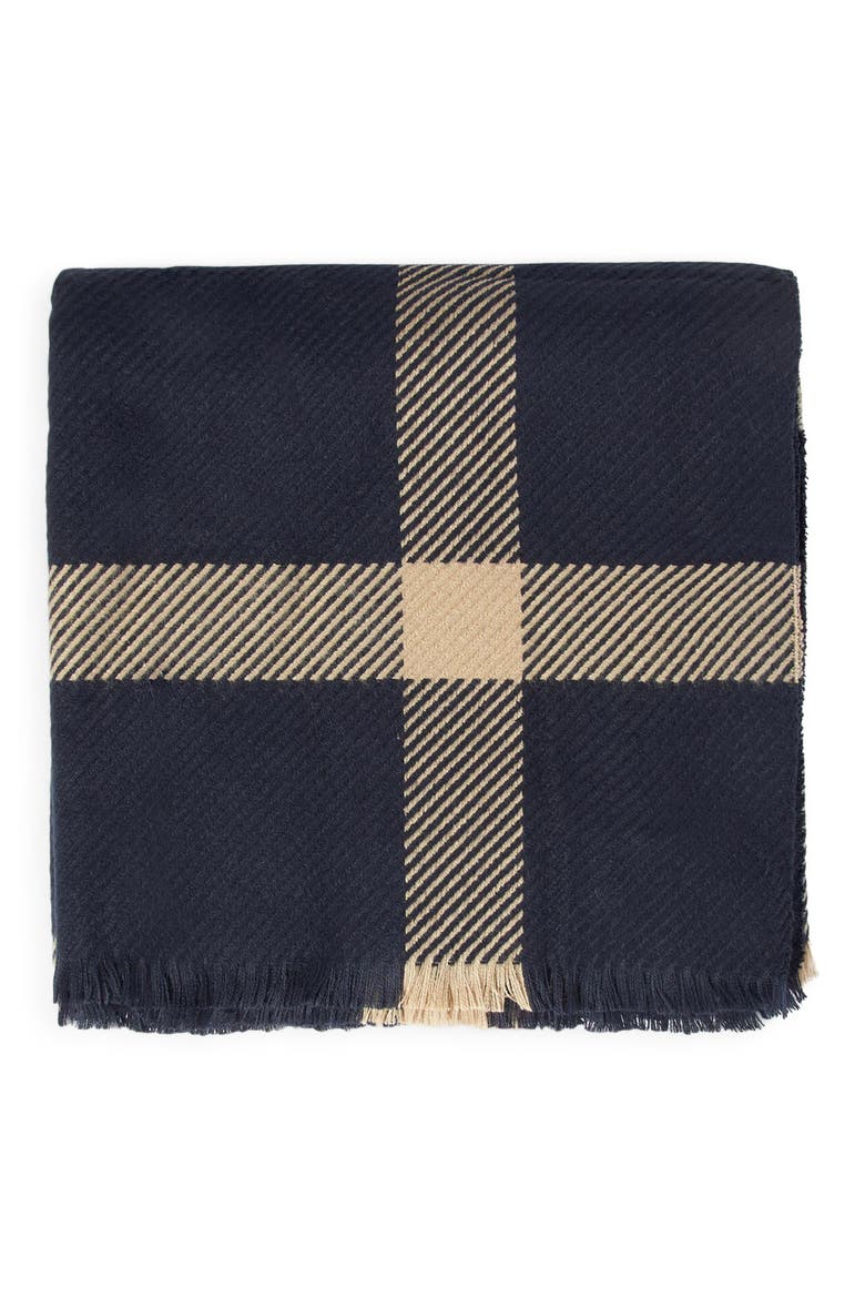 Blair Plaid Shawl, Alternate, color, MIDNIGHT