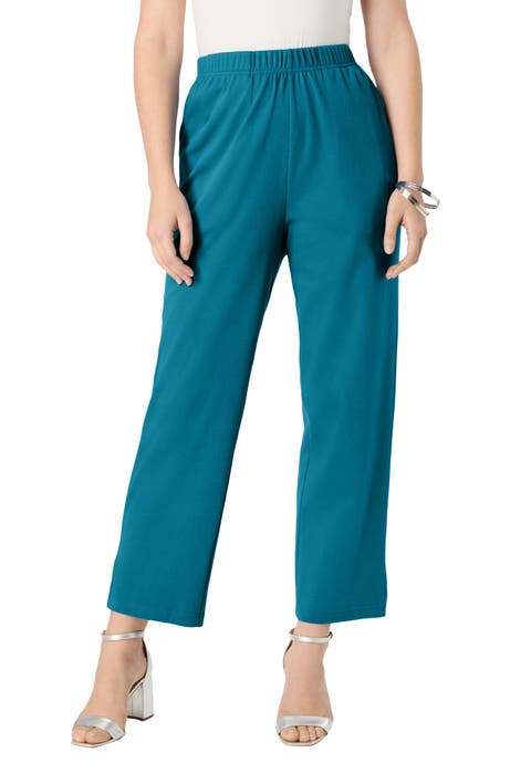 Soft Knit Straight Leg Capri Pant