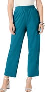 Roaman's Soft Knit Straight Leg Capri Pant