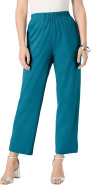 Roaman's Soft Knit Straight Leg Capri Pant