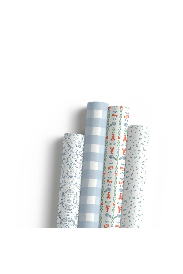 Eight Sheets Two-Sided "Cosette" & "A Pinch of Floral" Heavyweight Gift Wrap, Main, color, Multicolored