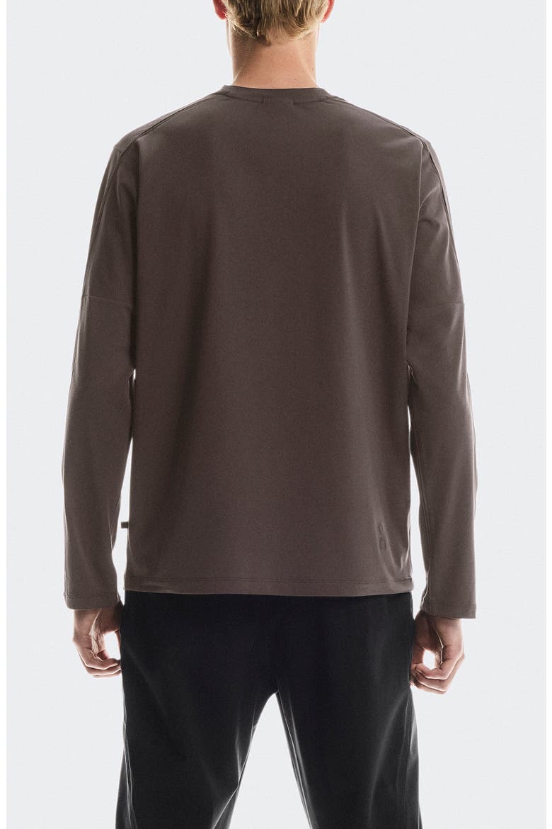 Focus Long Sleeve Pima Cotton Blend T-Shirt, Alternate, color, PEBBLE