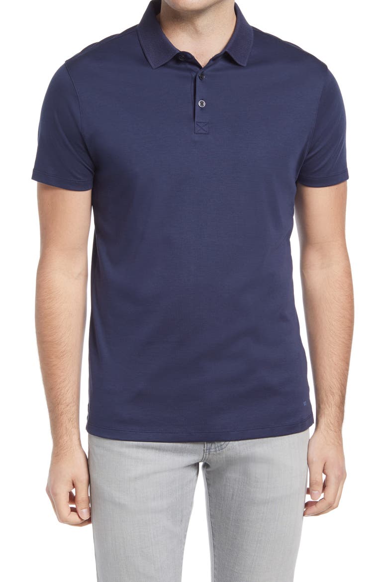 Men's Georgia Pima Cotton Polo, Main, color, BLUE NIGHT