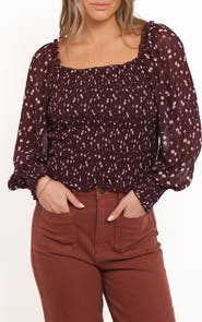 Petal & Pup Greta Floral Smocked Top