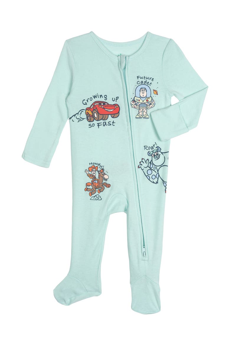 Pixar 2-Pack Footed One-Piece Sleep N' Play, Alternate, color, Pixar Light Blue