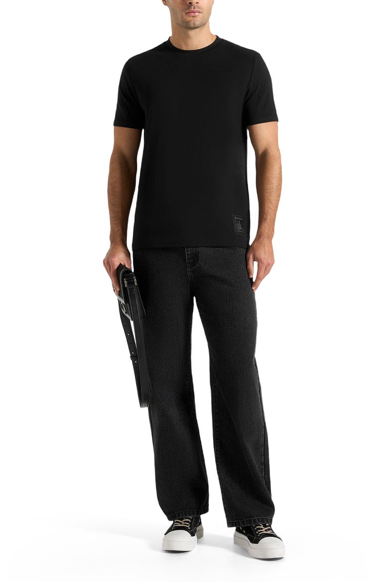 Regular Fit Cotton T-Shirt, Alternate, color, Black