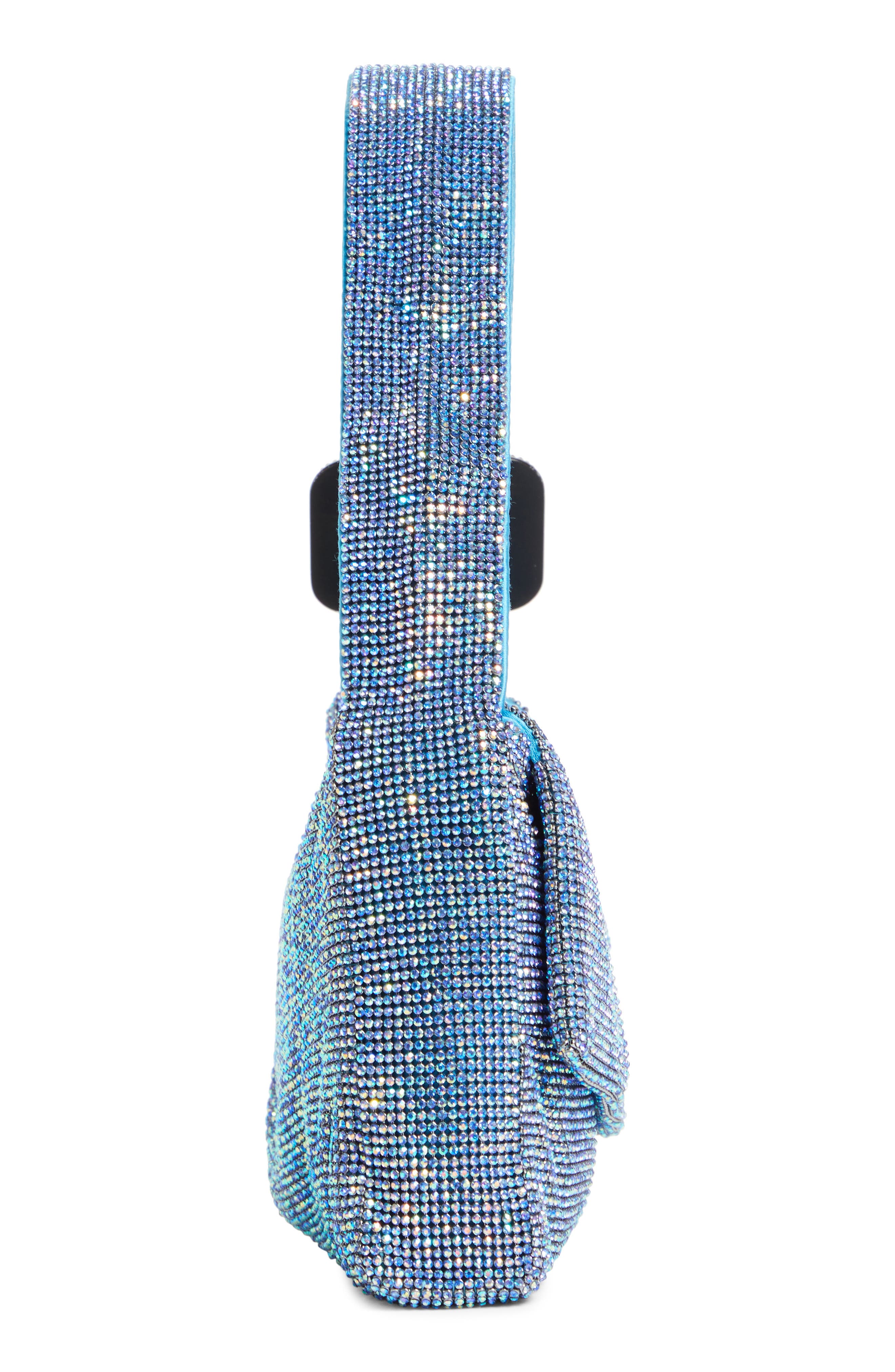 Benedetta Bruzziches Vitty Grande Crystal Mesh Shoulder Bag, Alternate, color, 