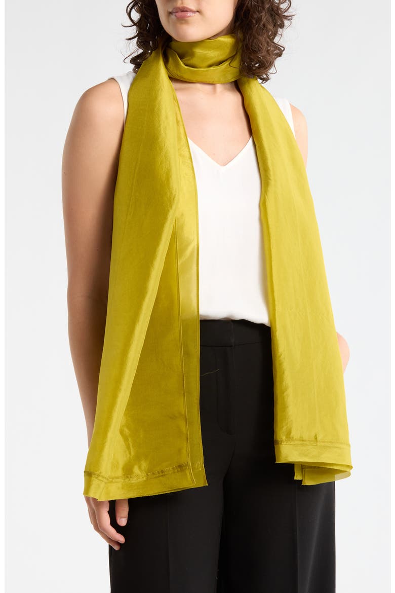 Washed Silk Scarf, Main, color, GOLDEN PEAR