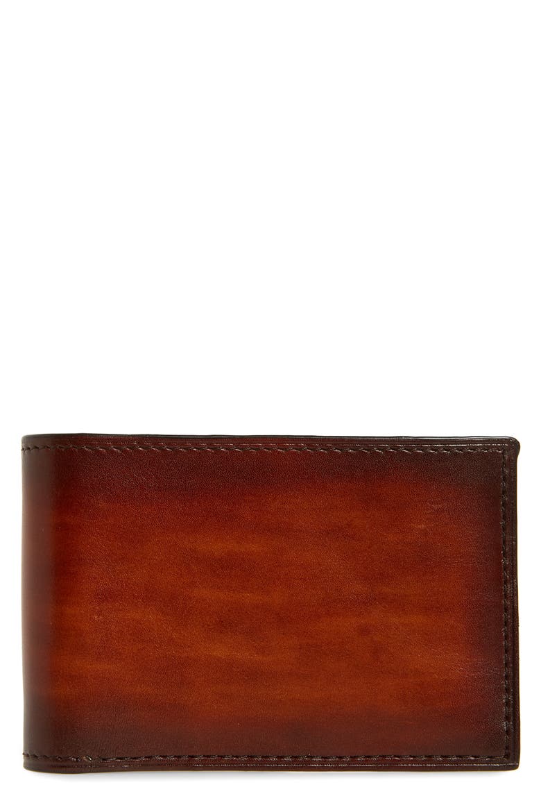 Slim Bifold Leather Wallet, Main, color, CUERO