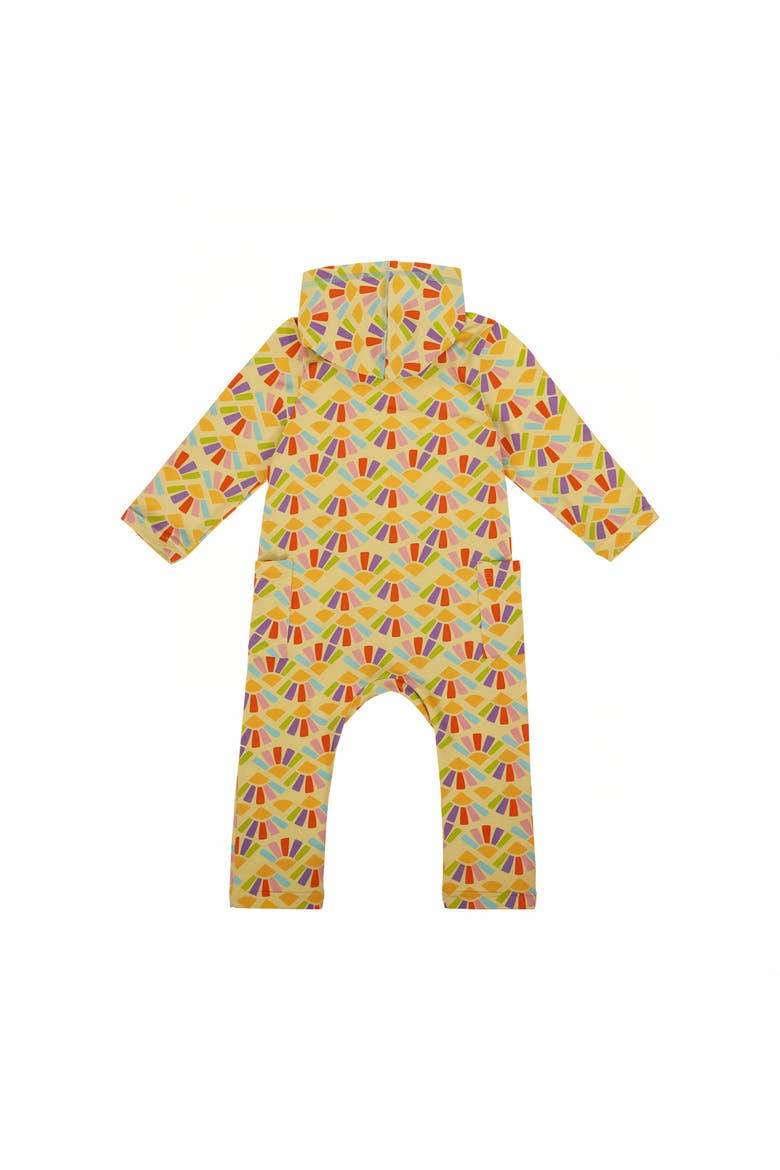 Hooded Everyday Romper, Alternate, color, Radiant Rays