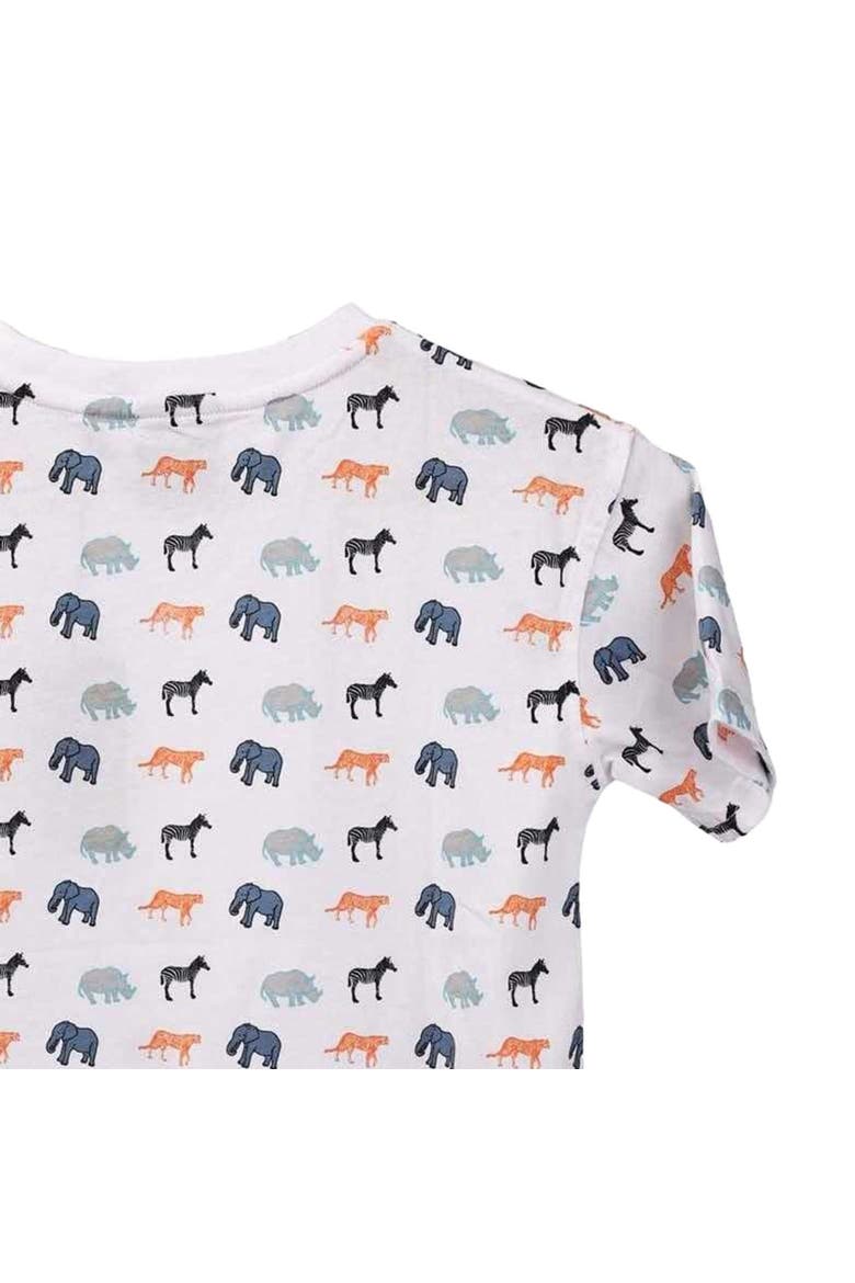 Childrens/Kids Safary All-Over Print T-Shirt, Alternate, color, White