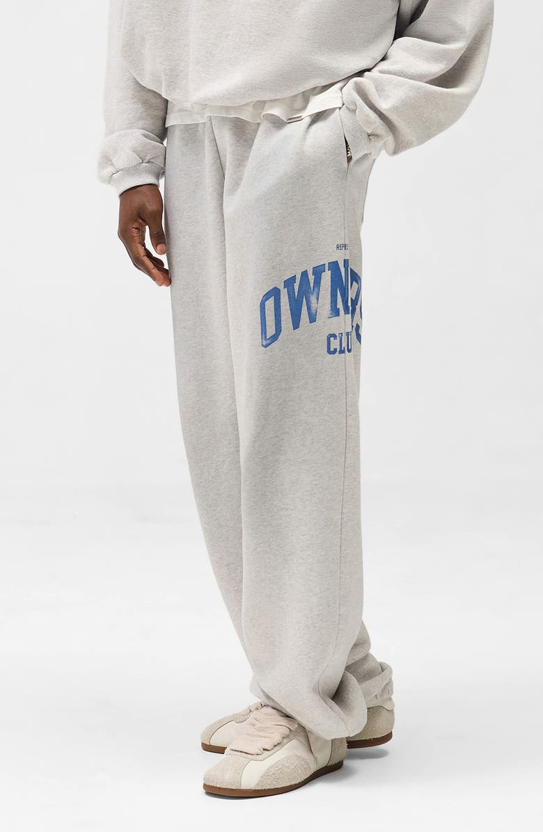Represent Owners' Club Logo Graphic Sweatpants, Alternate, color, Sprayed Ice Grey Marl