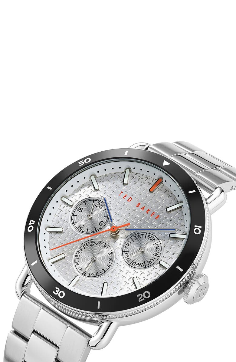 Ted Baker London Men's Margarit Leather Strap Watch, 46mm, Alternate, color, 