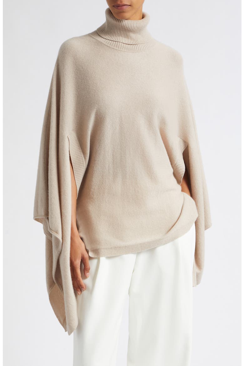 Amara Cashmere Poncho, Main, color, TAUPE