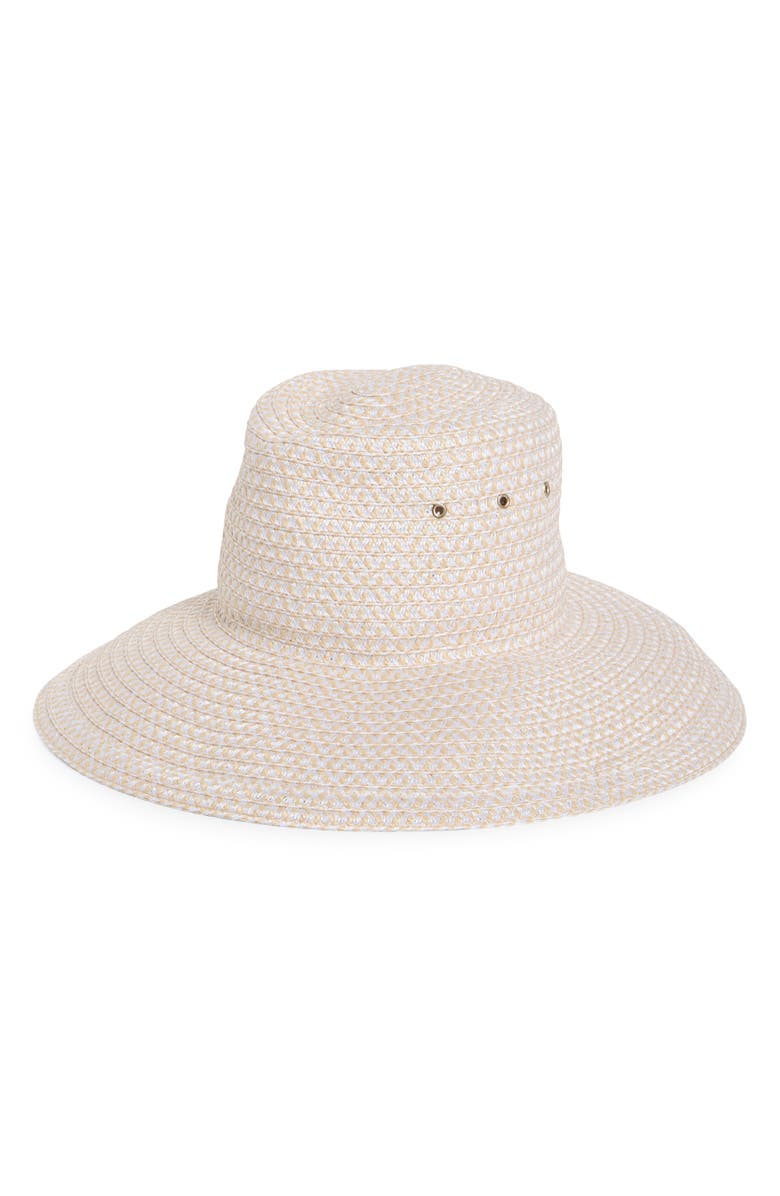 Eric Javits Camp Jav Straw Hat, Main, color, Cream
