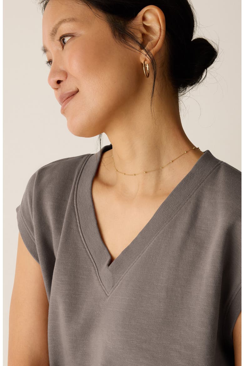 Organic Cotton Sleeveless Top, Alternate, color, WALNUT