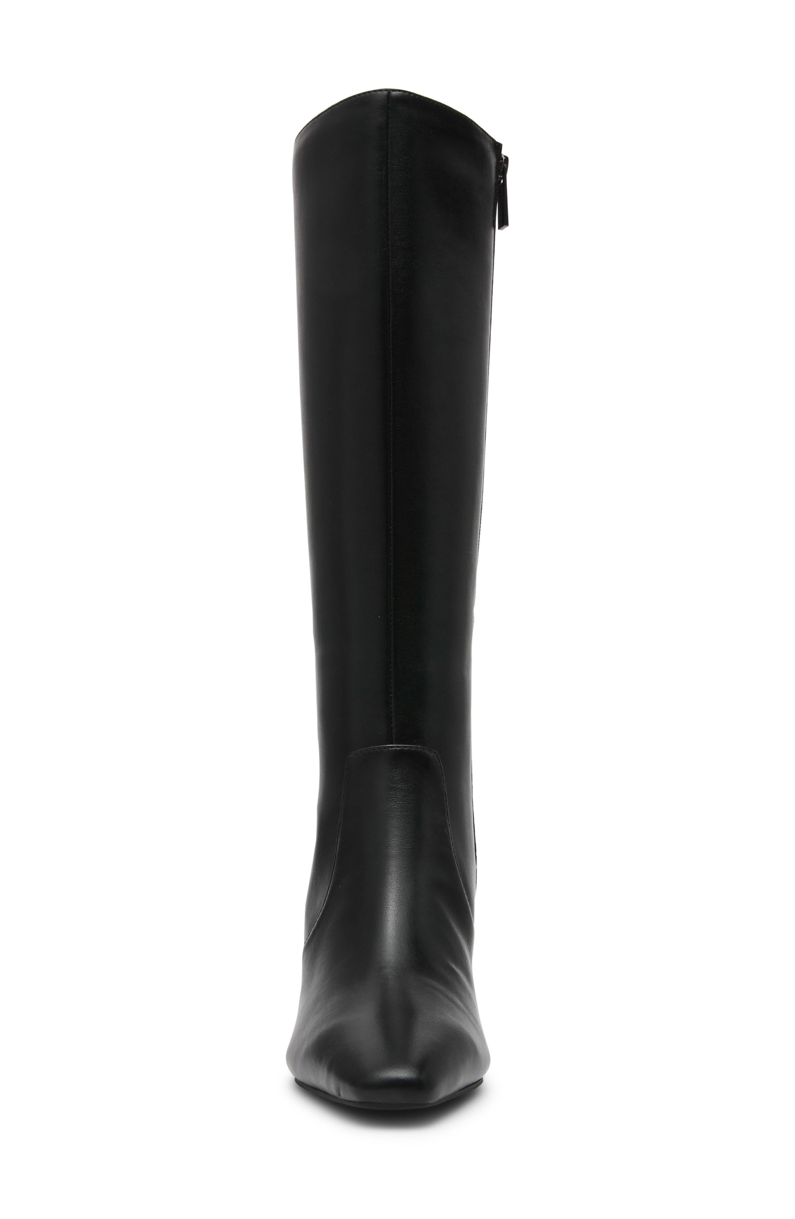 Corbin Knee High Faux Leather Boot, Alternate, color, BLACK SMOOTH