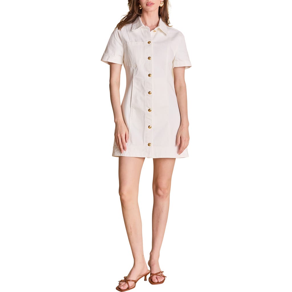 ENGLISH FACTORY ENGLISH FACTORY DENIM MINI SHIRTDRESS