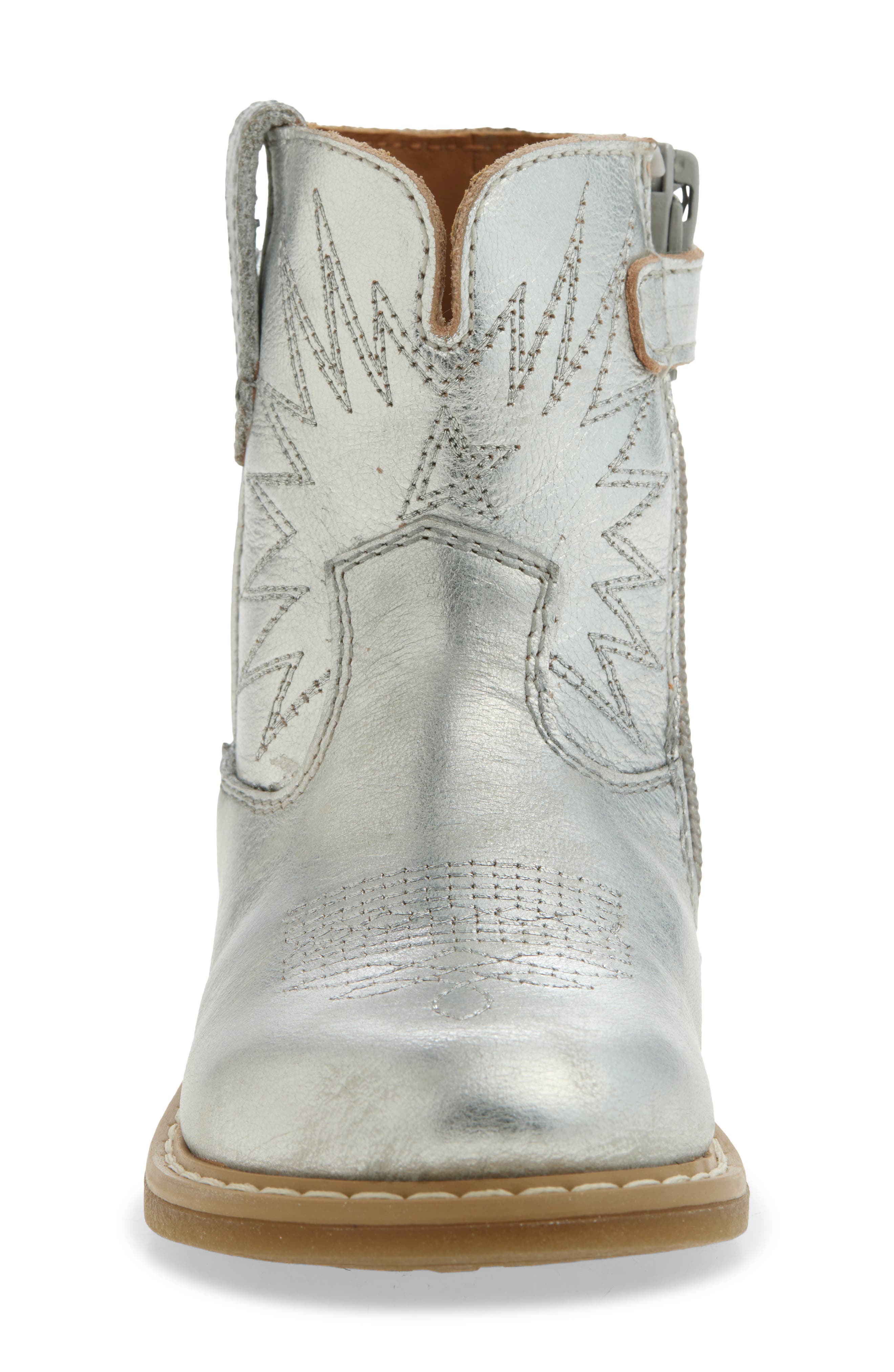 Golden Goose Kids' Wish Star Western Boot, Alternate, color, Silver