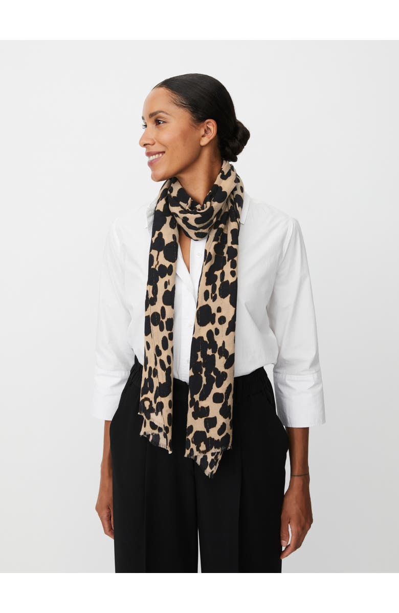Masai Copenhagen Aeloria Animal Print Scarf, Main, color, Oxford Tan