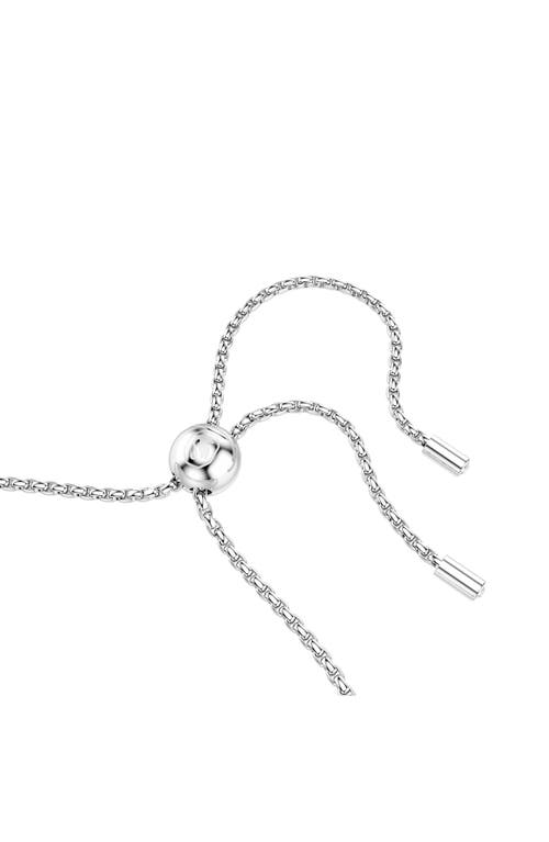 Swarovski Matrix Crystal Double Row Slider Bracelet In White