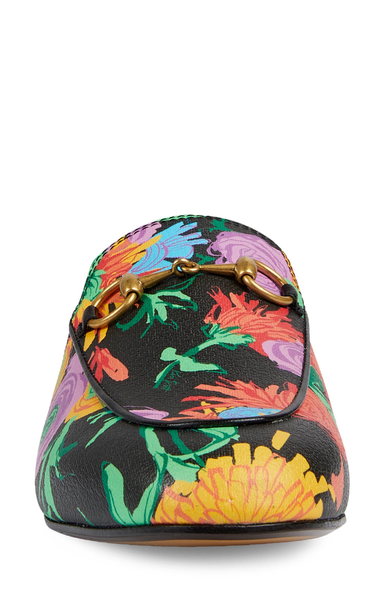 Gucci x Ken Scott Princetown Floral Print Loafer Mule, Alternate, color, 