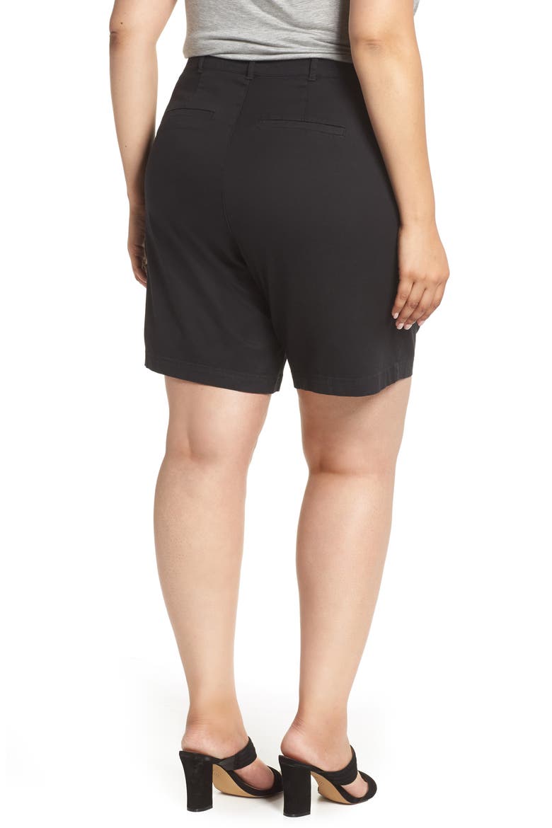 Stretch Twill Bermuda Shorts, Alternate, color, BLACK