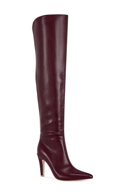 Azalea Wang Beaucoup Over The Knee Boot In Burgundy