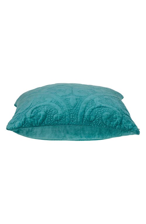 Parkland Collection Tufted Velvet Square Throw Pillow In Aqua