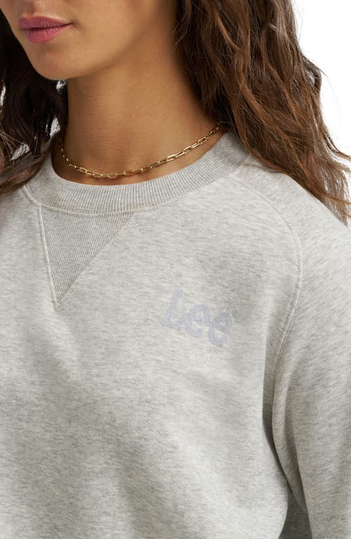 Lee Crewneck Crop Sweatshirt In Gray