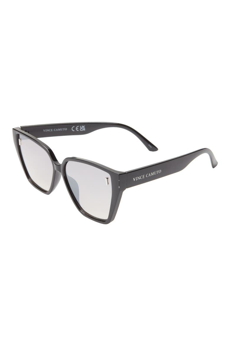 56mm Cat Eye Sunglasses, Alternate, color, BLACK